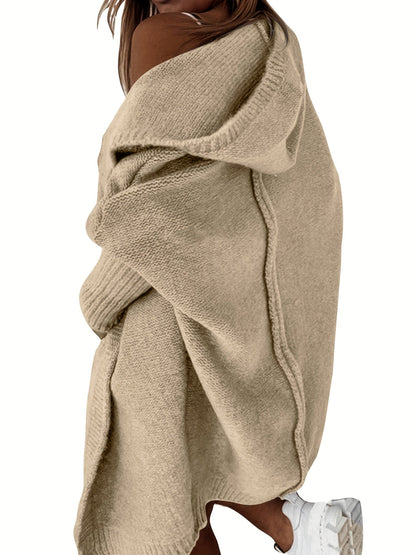 elveswallet Oversized Hooded Knitted Cardigan