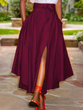 elveswallet  Pleated Ruffle Hem Tied Skirt, Casual Skirt For Spring & Summer, Women's Clothing