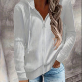 elveswallet  Zip Up Drawstring Hoodies, Casual Soldi Long Sleeve Sweatshirt, Women's Clothing