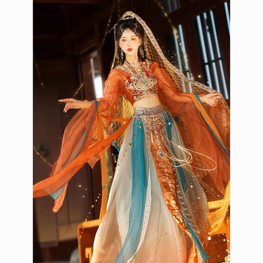 [One Dream Dunhuang] Exotic Style Hanfu Yuzhou Kee Dunhuang Feitian Heavy Industry Embroidery Western Regions Girl Daily Performance Costume