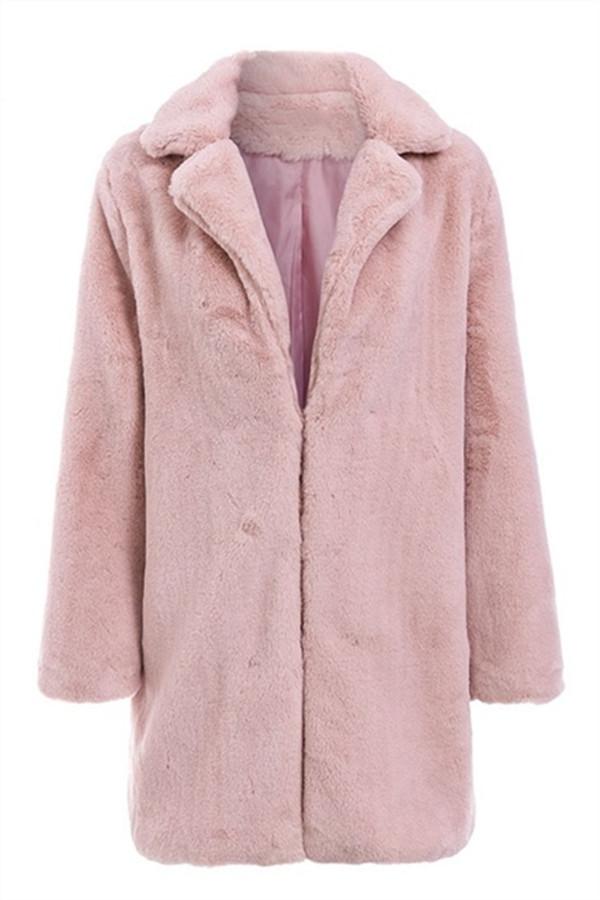 elveswallet Elegant Shaggy Faux Fur Teddy Coat