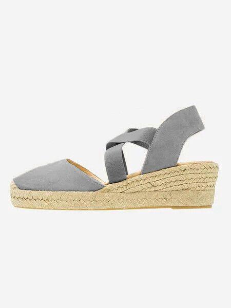 elveswallet Espadrille Wedge Sandals Elastic Band Slip On Sandals