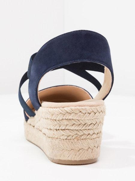 elveswallet Espadrille Wedge Sandals Elastic Band Slip On Sandals