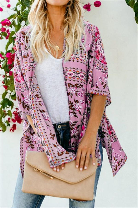 elveswallet Ethnic Irregular Short Cardigan