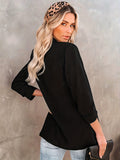 elveswallet  Solid Ruched Blazer, Casual Open Front Long Sleeve Work Outerwear, Women's Clothing