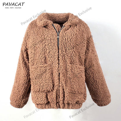 elveswallet Faux Lambswool Oversized Coat