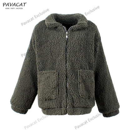 elveswallet Faux Lambswool Oversized Coat