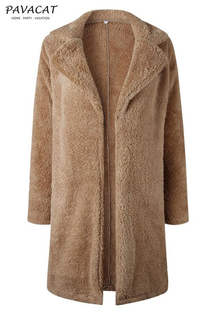 elveswallet Feeling of Warmth Faux Fur Longline Coat