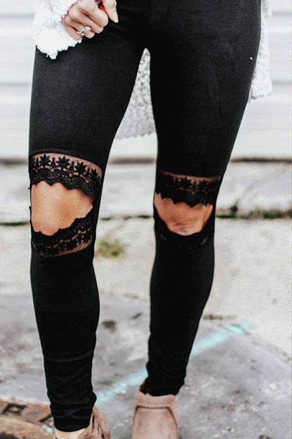 elveswallet Lace Cut Out Skinny Pants