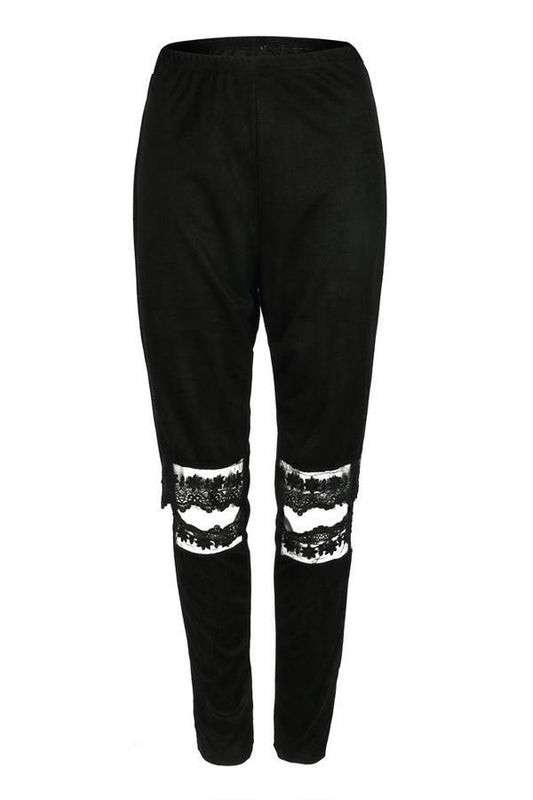 elveswallet Lace Cut Out Skinny Pants