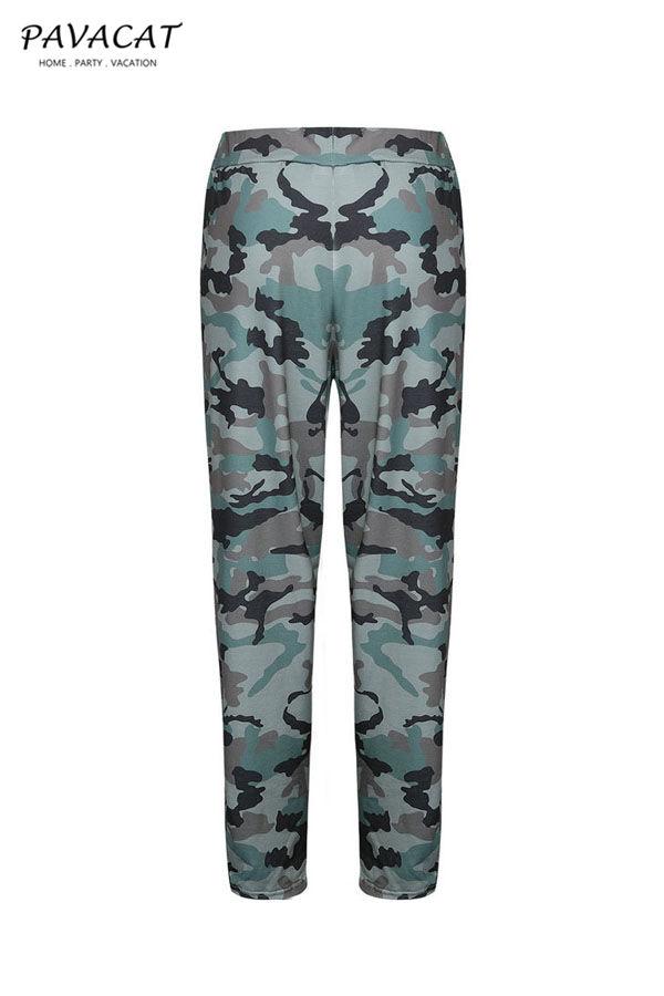 elveswallet Leisure Camouflage Drawstring Pants