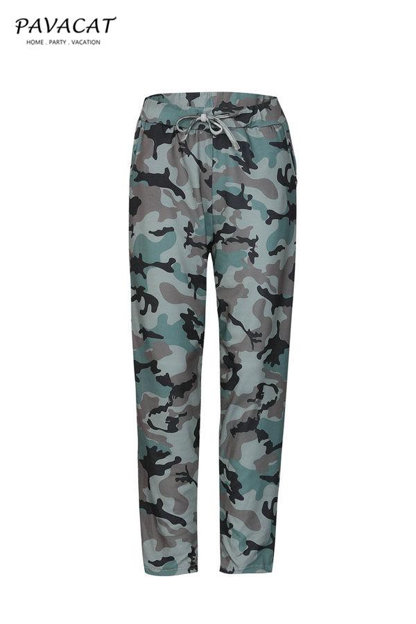 elveswallet Leisure Camouflage Drawstring Pants