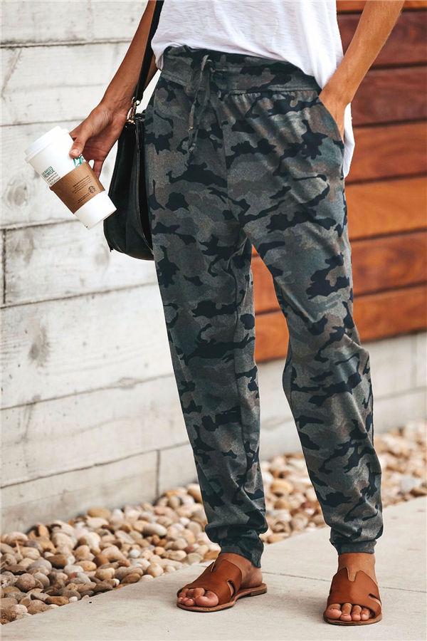 elveswallet Leisure Camouflage Drawstring Pants