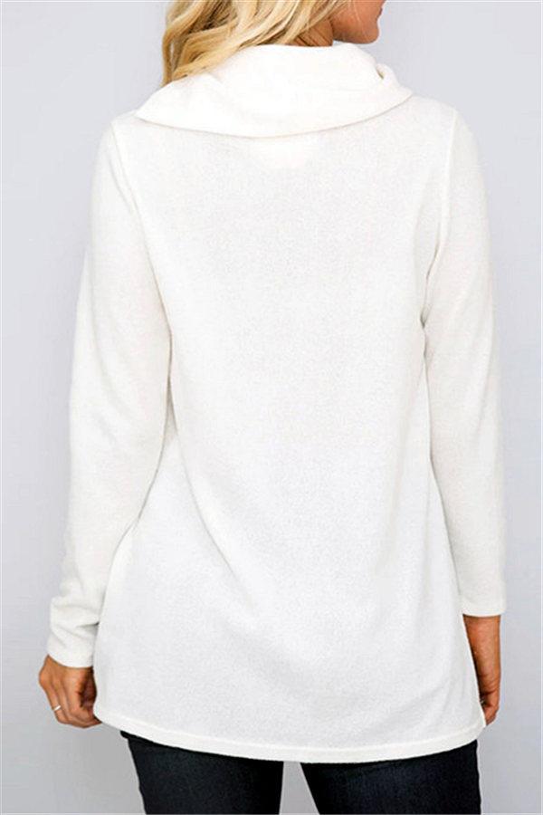 elveswallet Light Knit Turtleneck Solid Color Sweater