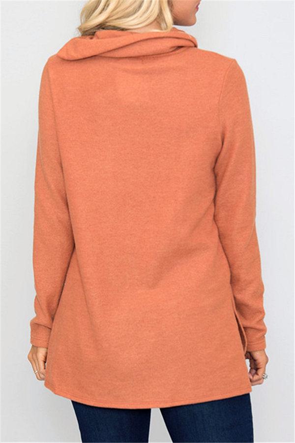 elveswallet Light Knit Turtleneck Solid Color Sweater