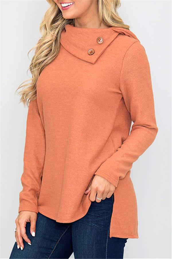 elveswallet Light Knit Turtleneck Solid Color Sweater