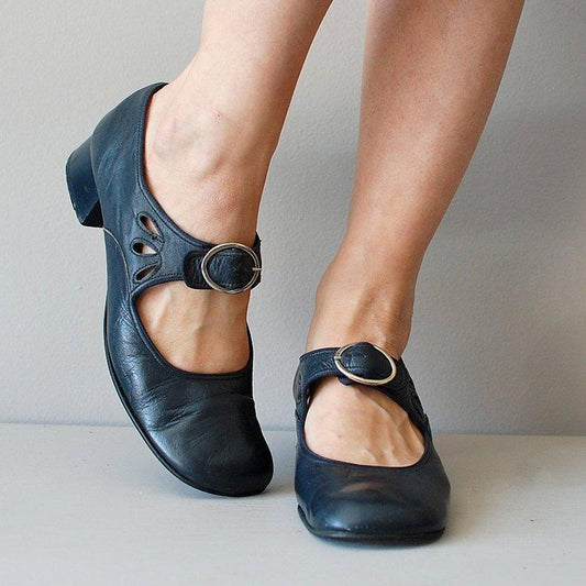 elveswallet Mary Janes Summer Low Heel Vintage Shoes