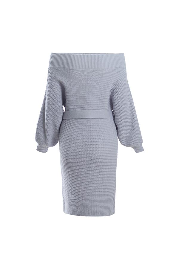 elveswallet Off The Shoulder Batwing Sleeve Sweater Dress