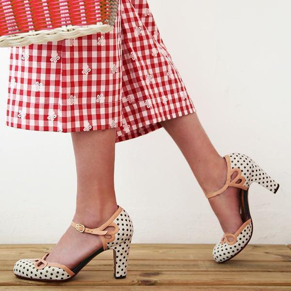 elveswallet Polka Dot Hollow High Heel Sandals