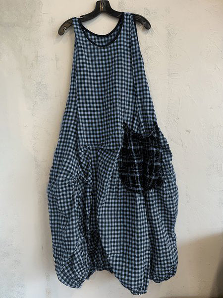 ElveswalletPlus Size Checkered Women Summer MIdi Dresses With Pockets