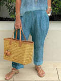 Ladies Casual Cotton And Linen Comfortable Suit