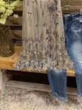Floral-print Sleeveless Casual Shirts & Tops