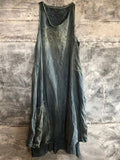 Elveswallet Distressed Vintage Love Print Midi Dress
