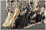 ElveswalleT Vintage Long Dress Popular Full Sleeve Spring Fall New Loose A-Line Printed Leopard Pleated Women Dress Elegant Robe y1470