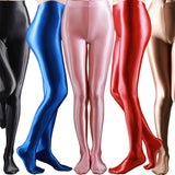 ElveswalleT high quality Women High Gloss Pantyhose Tights Elastic Oil Shiny Glossy Stockings Hosiery Plus Size Black Red Blue White