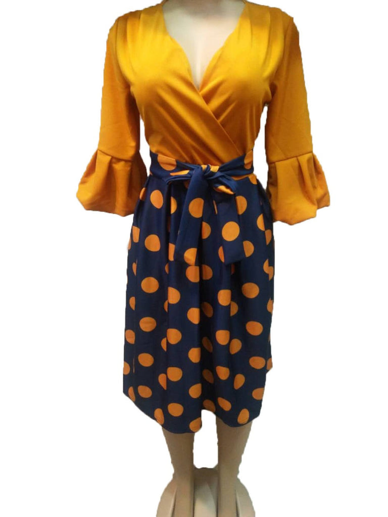 ElveswalleT new summer elegent fashion style african women printing plus size polyester dress L-3XL