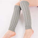 Lolita Leg Warmers Women Warm Winter Knit Foot Cover Crochet Knee Socks Warm Boot Cuffs Beenwarmers Japanese Long Socks