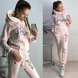 Two Piece Sets Casual Tracksuit Women Hooded Pullover Hoodies and Pants Suit Outfits Female Sweatshirts Autumn Spring Tracksuits