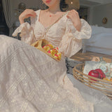 ElveswalleT Vintage Fairy Dress Women Elegant Designer Chiffon Dress Long Sleeve French Party Midi Dress Casual Women's Clothing Autumn