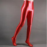 ElveswalleT high quality Women High Gloss Pantyhose Tights Elastic Oil Shiny Glossy Stockings Hosiery Plus Size Black Red Blue White