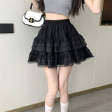 Lace High Waisted Skirt for Women   New Elegant Fashion Ball Gown Skirts Chic A Line Casual White Black Mini Skirt
