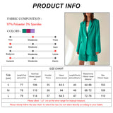 ElveswalleT   Fashion Trends Office Cotton Linen Outfit Spring Autumn Notched Loose Long Sleeve Blazer Fashion Lady Women Suits High Waist Shorts Sets
