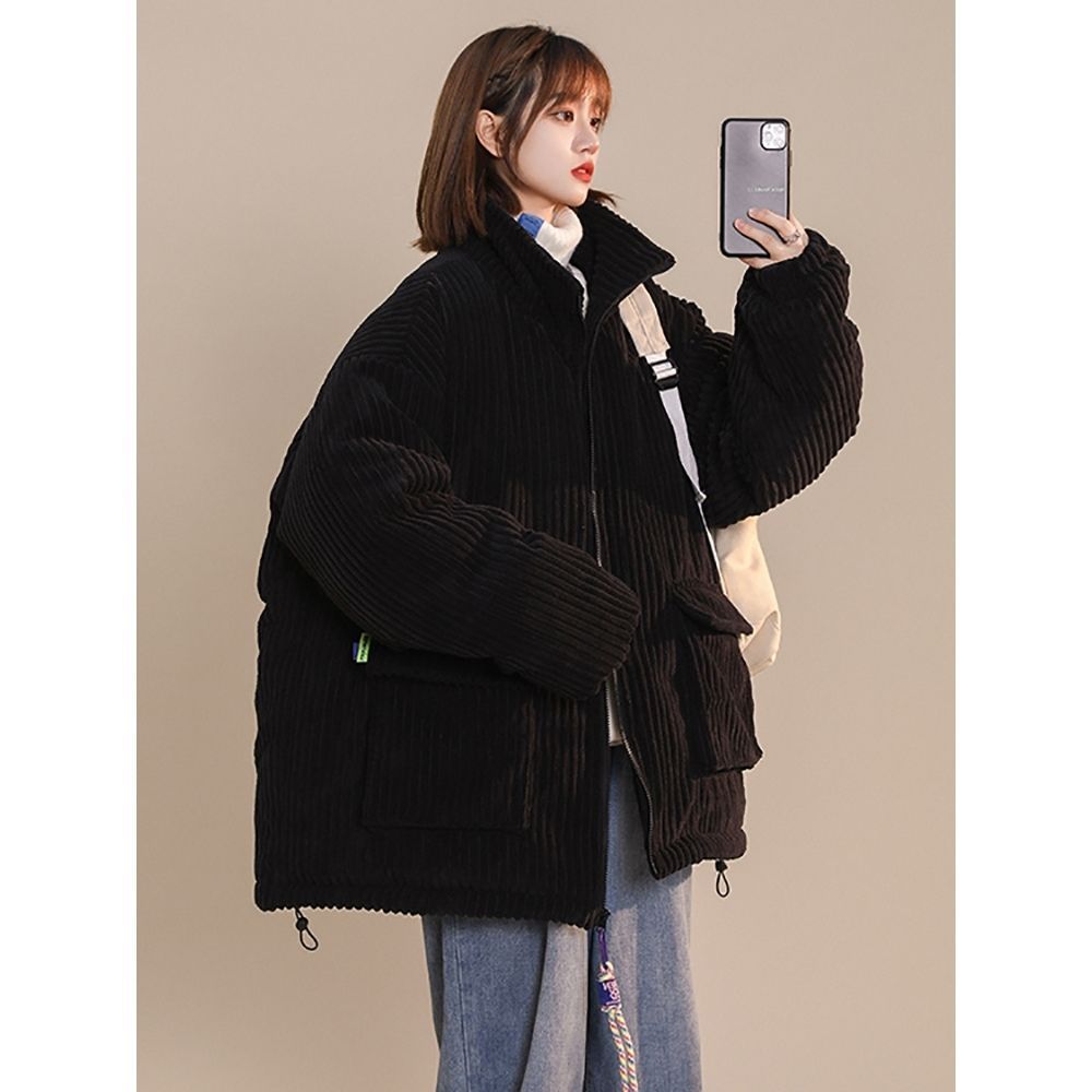 Corduroy Coat Women Clothing High Street Fashion Lamb Wool Winter Clothes Women Jacket Loose Casual Thick Jackets for Women Tops