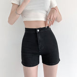 Women Shorts Sexy Jeans Peach   Summer New Mini Elegant Lady Skinny Denim Shorts Female Casual Cycling Short Harajuku