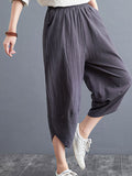 Casual Linen Women Trousers