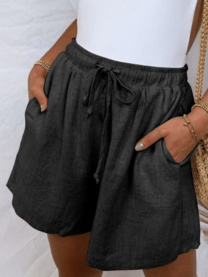 Women's Cotton Linen Casual Shorts