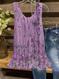 Elveswallet Floral-print Sleeveless Casual Shirts & Tops
